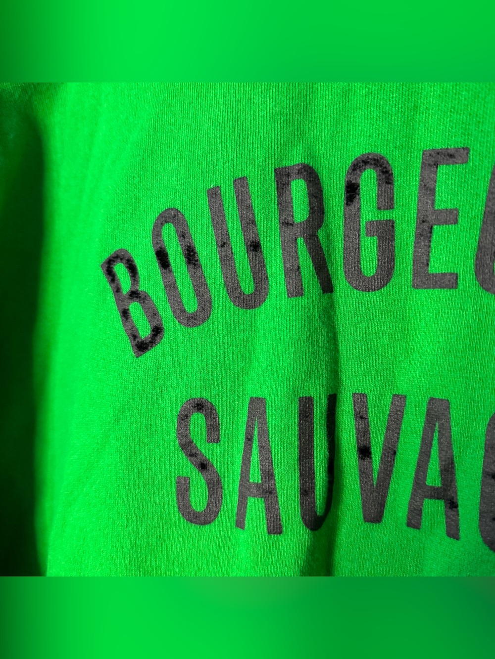 Clare V x Monoprix Bourgeoisie Sauvage Green Crewneck Sweatshirt - Picture 2 of 4